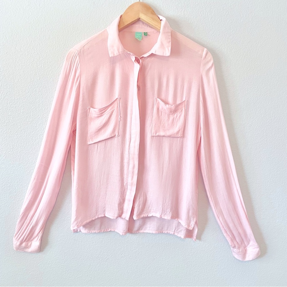 Farm Rio Pink Button Down